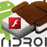 Android ice cream sandwich with flash